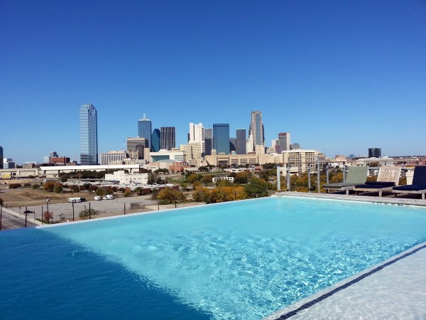 Our hotel had a rooftop pool and bar with a great view of downtown.
